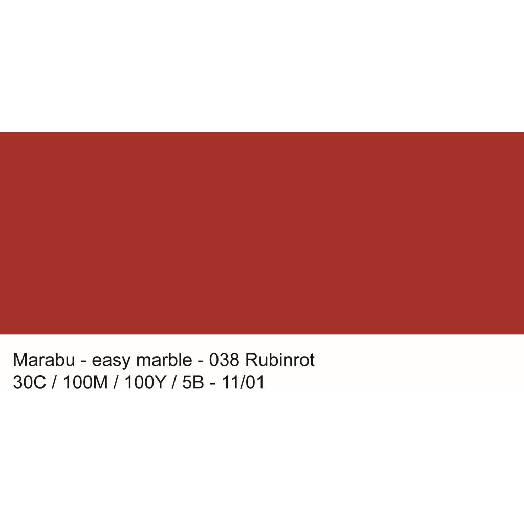 Marabu Easy Marble - Marbling Paint - Bottle of 15 ML - Ruby Red (038)