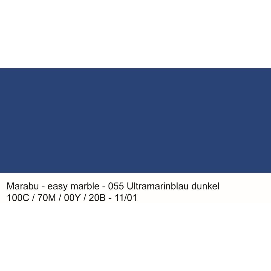 Marabu Easy Marble - Marbling Paint - Bottle of 15 ML - Dark Ultramarine (055)