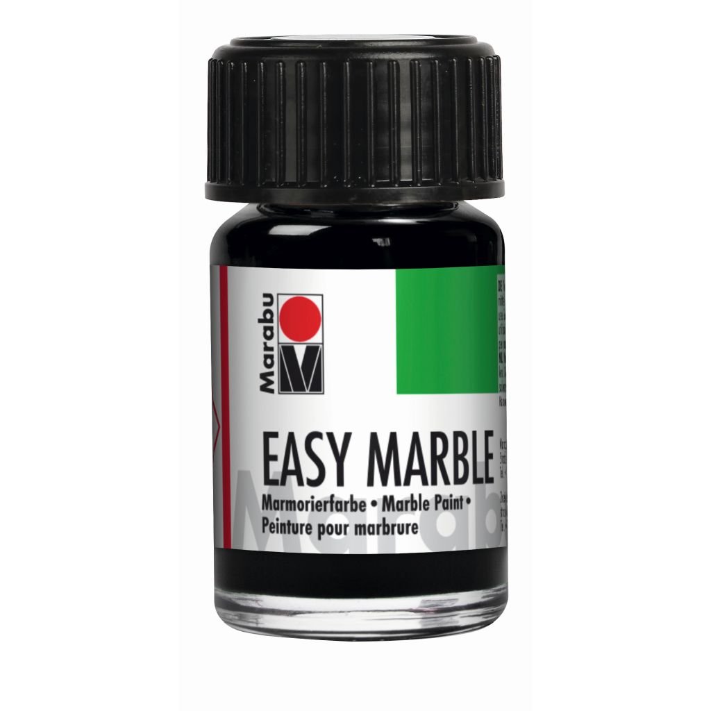 Marabu Easy Marble - Marbling Paint - Bottle of 15 ML - Black (073)