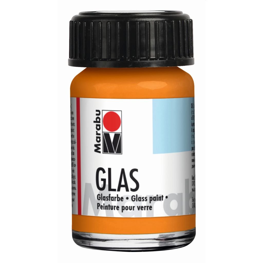 Marabu Glas - Water-based Glass Paint - Bottle of 15 ML - Orange (013)