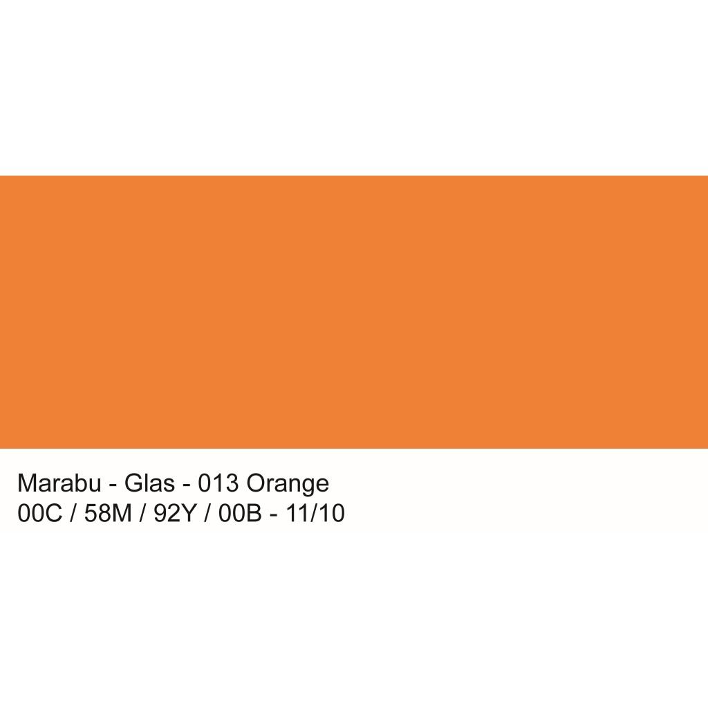 Marabu Glas - Water-based Glass Paint - Bottle of 15 ML - Orange (013)