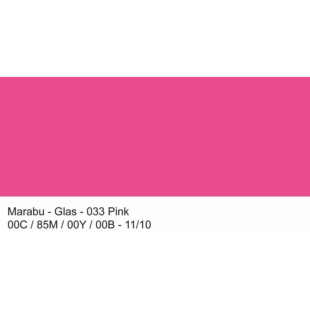 Marabu Glas - Water-based Glass Paint - Bottle of 15 ML - Pink (033)