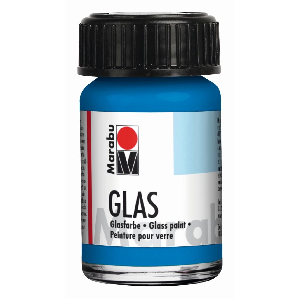 Marabu Glas - Water-based Glass Paint - Bottle of 15 ML - Gentian (057)