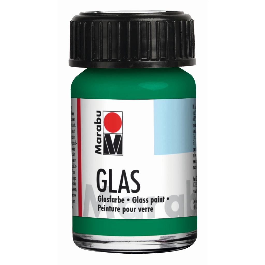 Marabu Glas - Water-based Glass Paint - Bottle of 15 ML - Dark Green (068)