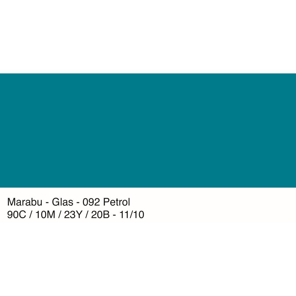 Marabu Glas - Water-based Glass Paint - Bottle of 15 ML - Petrol (092)