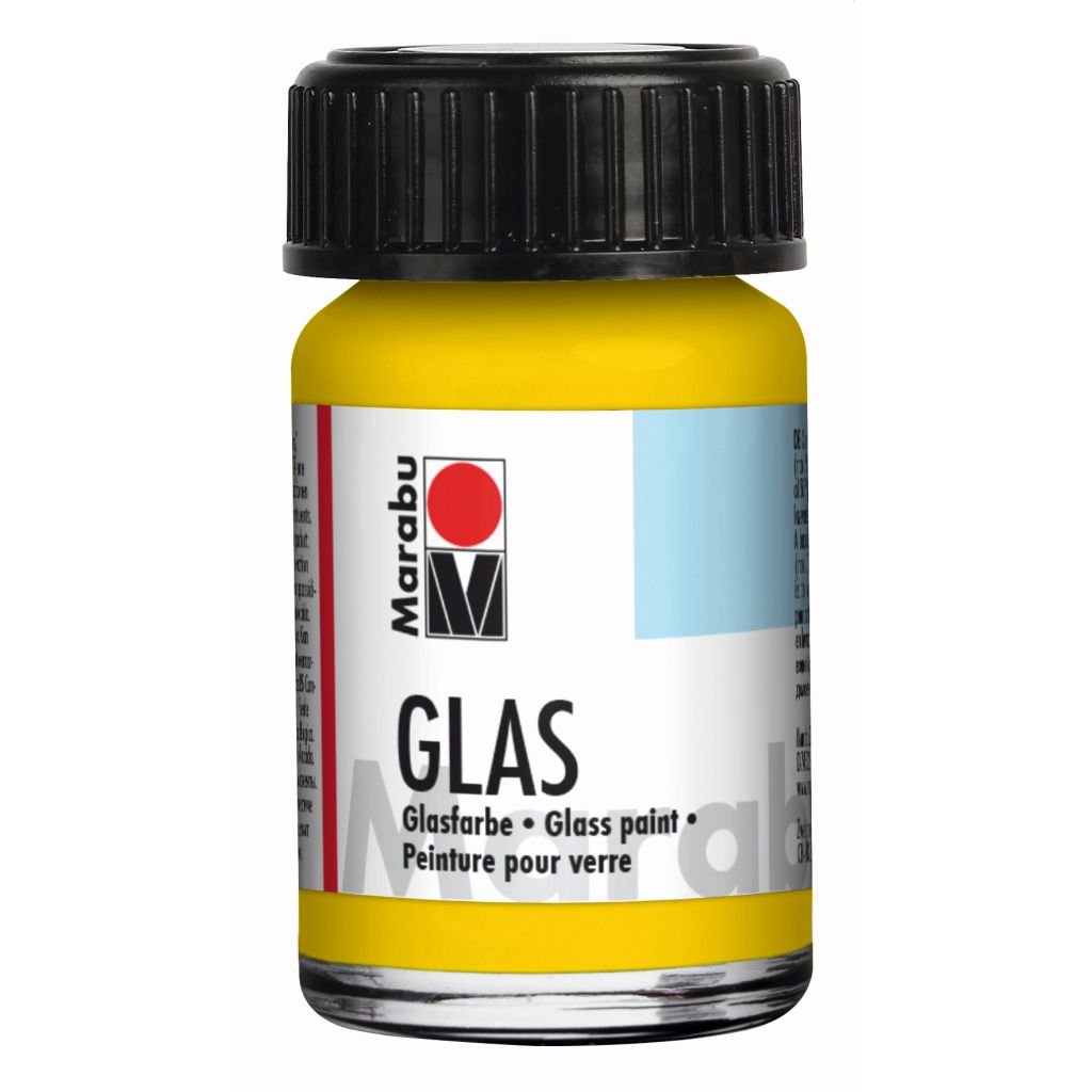 Marabu Glas - Water-based Glass Paint - Bottle of 15 ML - Sunshine Yellow (220)