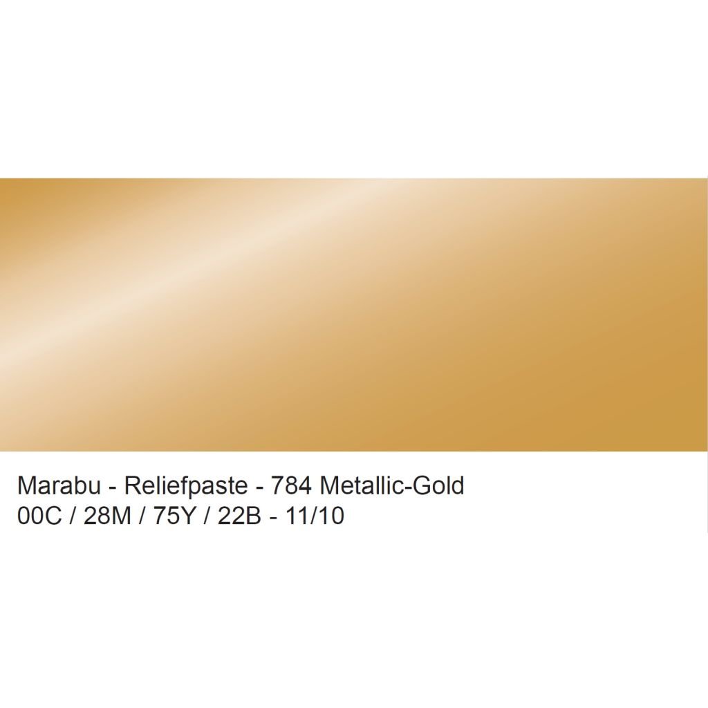 Marabu Relief Paste - Outliner for Glass & Porcelain - 20 ML Tube - Metallic Gold (784)