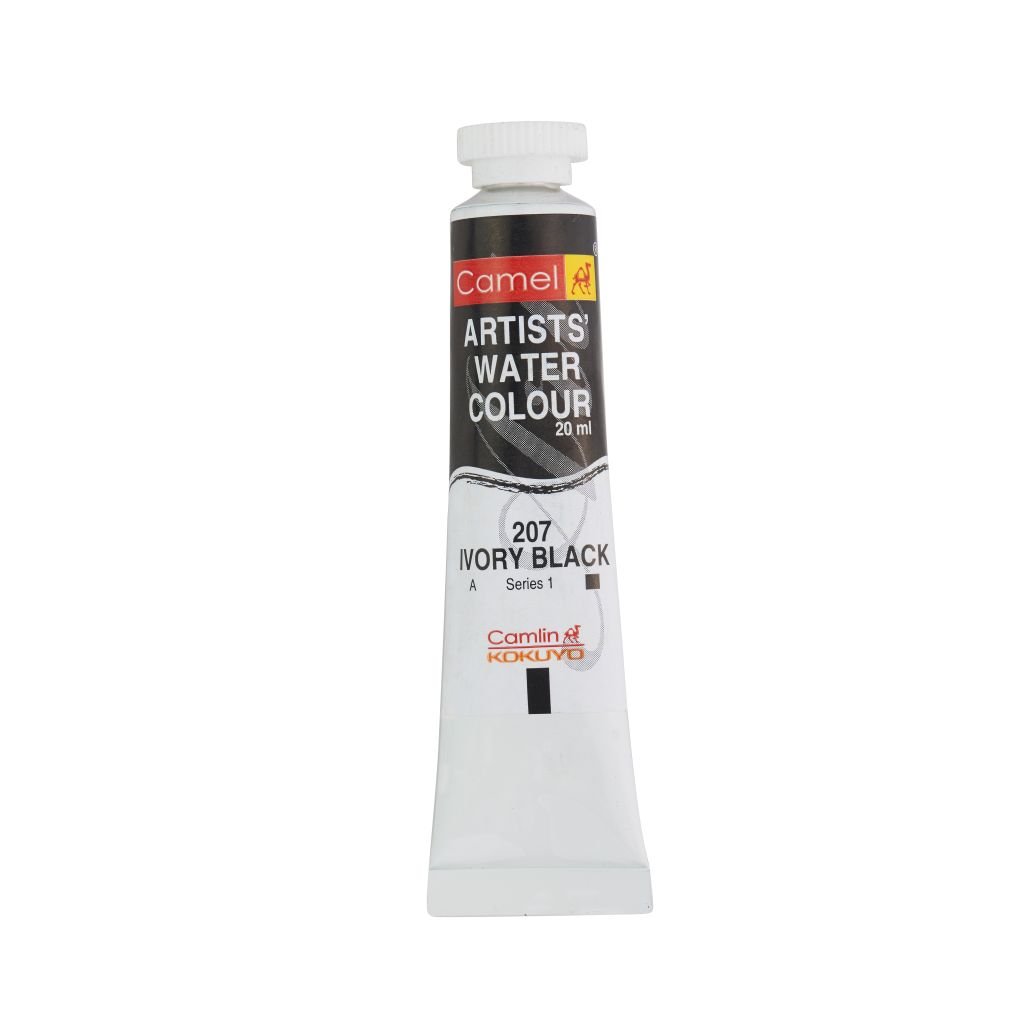 Camel Artists' Water Colour - Ivory Black (207)  - 20 ML