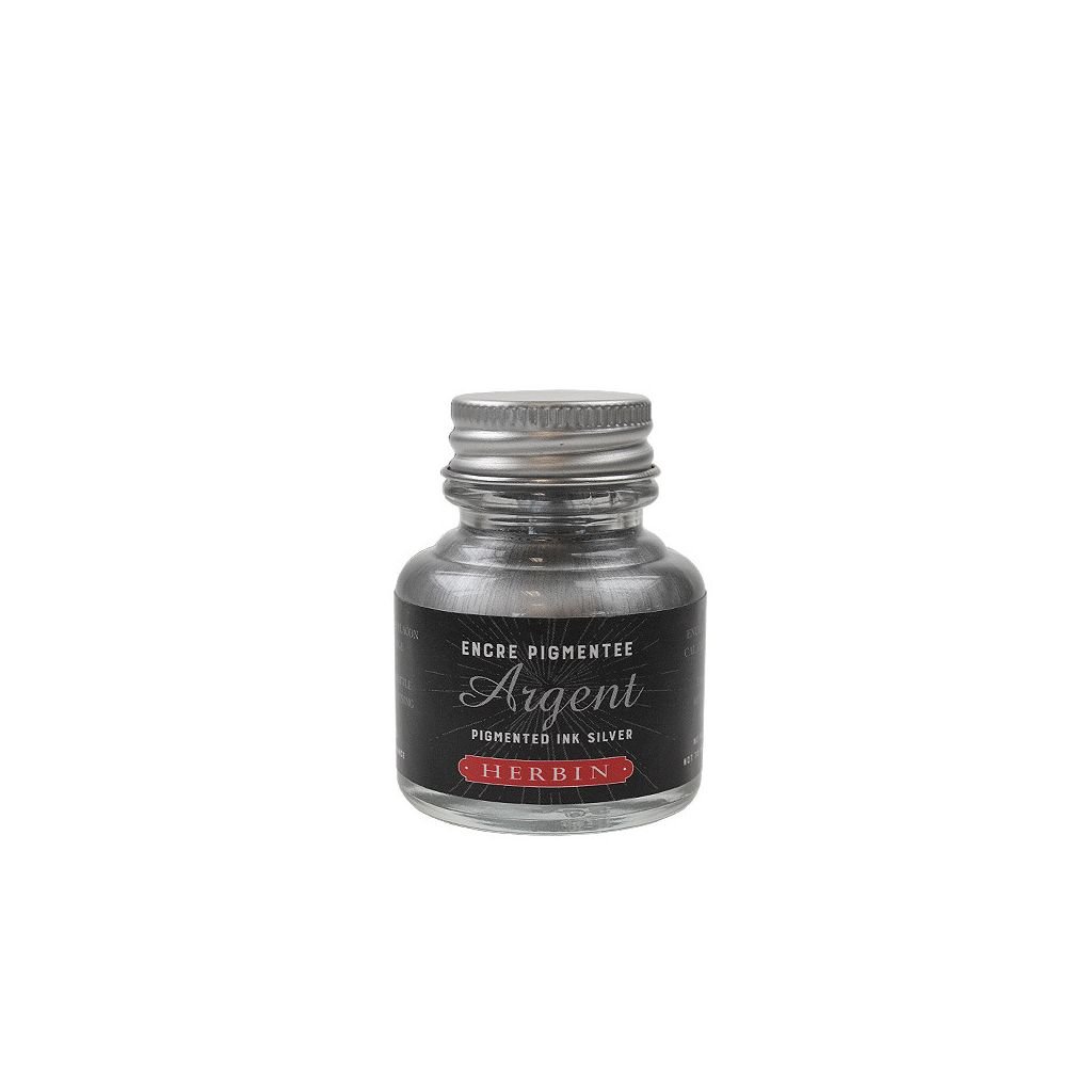 J. Herbin Pigmented Ink - 30 ML Bottle - Argent (Silver)