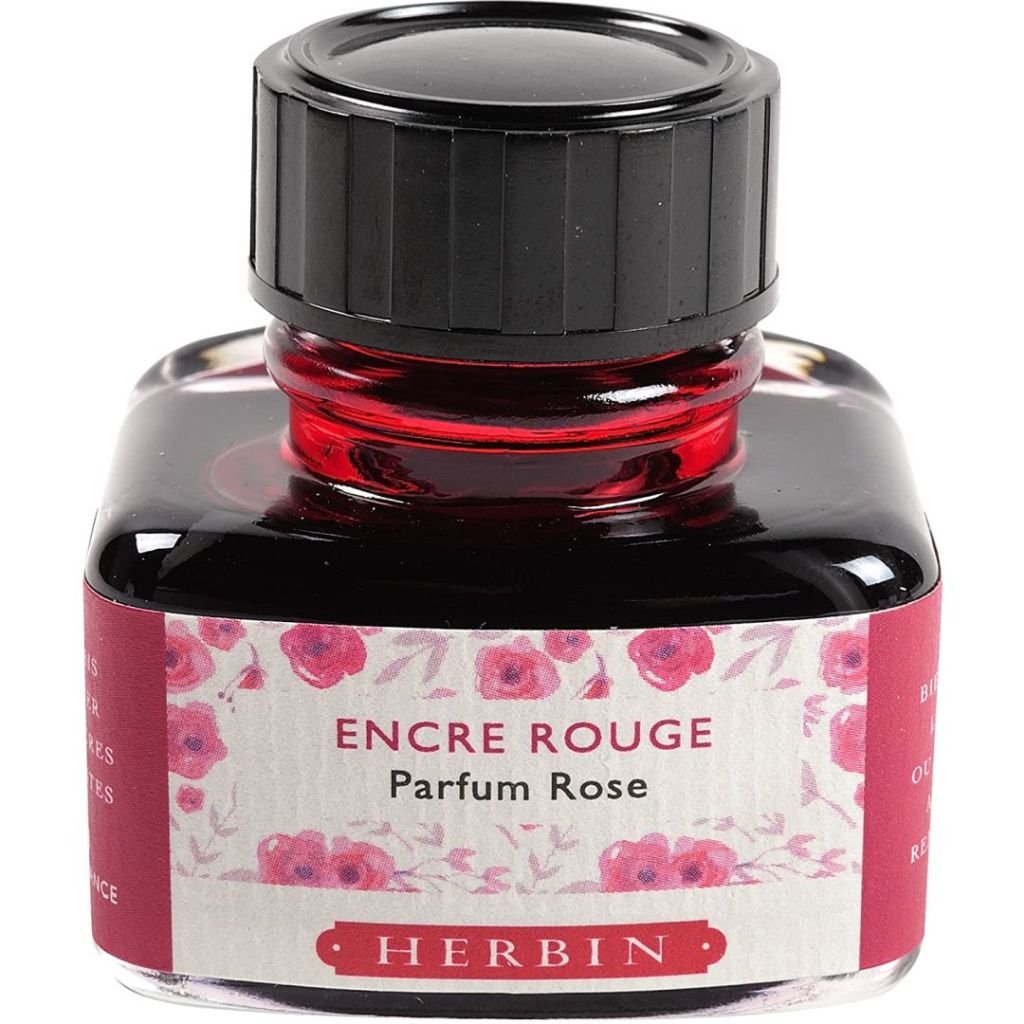 J. Herbin Scented Ink - 30 ML Bottle - Parfum Rose (Red)