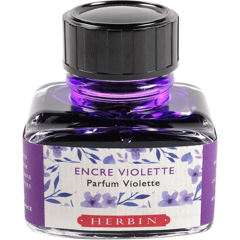 J. Herbin Scented Ink - 30 ML Bottle - Parfum Violette (Violet Purple)