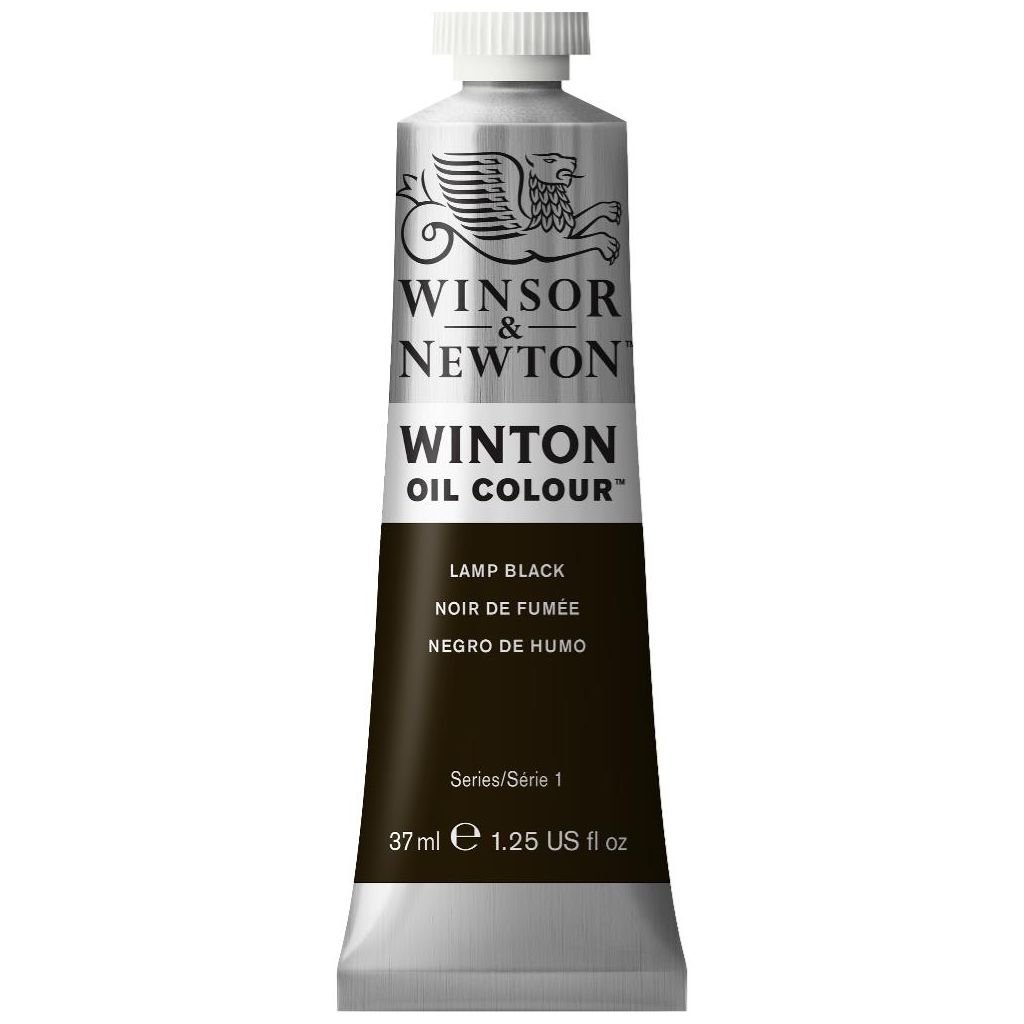 Winsor & Newton Winton Oil Colour - Tube of 37 ML - Lamp Black (337)