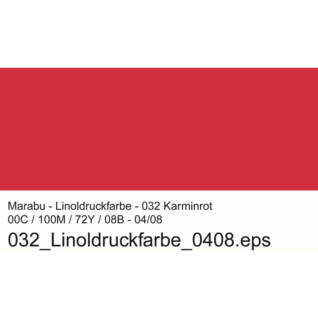 Marabu Aqua Lino Printing Colour - Bottle of 250 ML - Carmine Red (032)