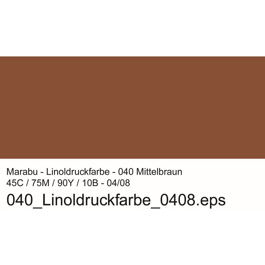 Marabu Aqua Lino Printing Colour - Bottle of 250 ML - Medium Brown (040)
