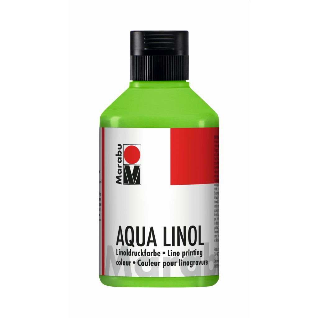 Marabu Aqua Lino Printing Colour - Bottle of 250 ML - Yellow Green (066)