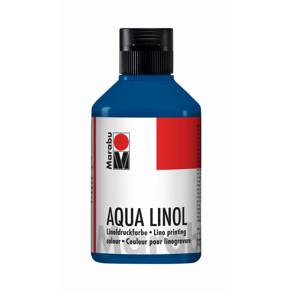 Marabu Aqua Lino Printing Colour - Bottle of 250 ML - Prussian Blue (093)
