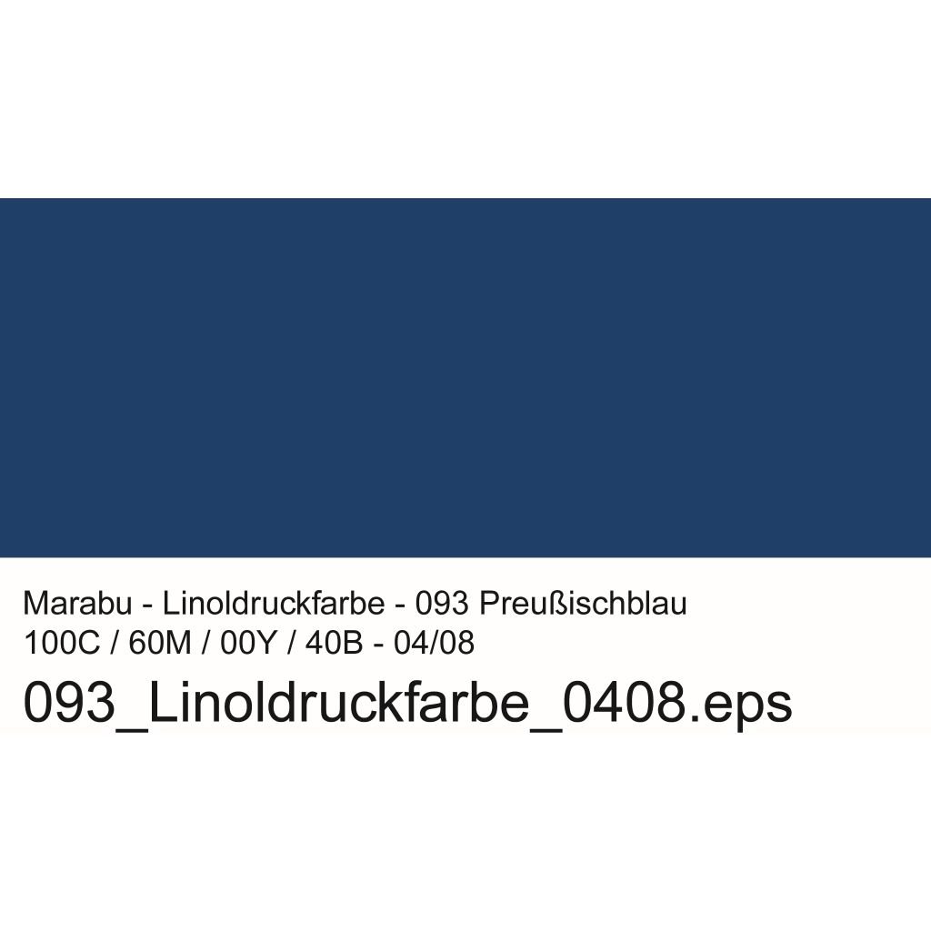Marabu Aqua Lino Printing Colour - Bottle of 250 ML - Prussian Blue (093)