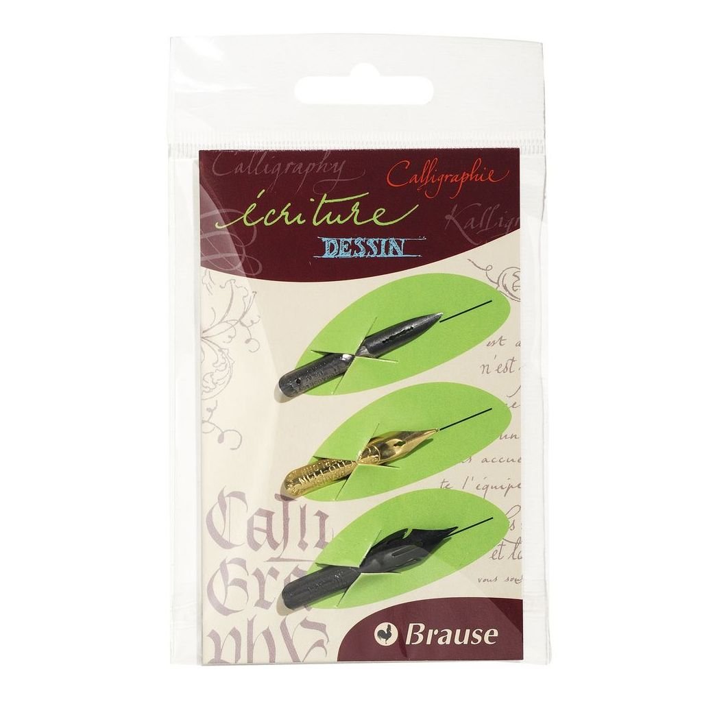 Brause Writing Nibs - Set of 3 Nibs - Cito Fein/Ecoliere/Steno