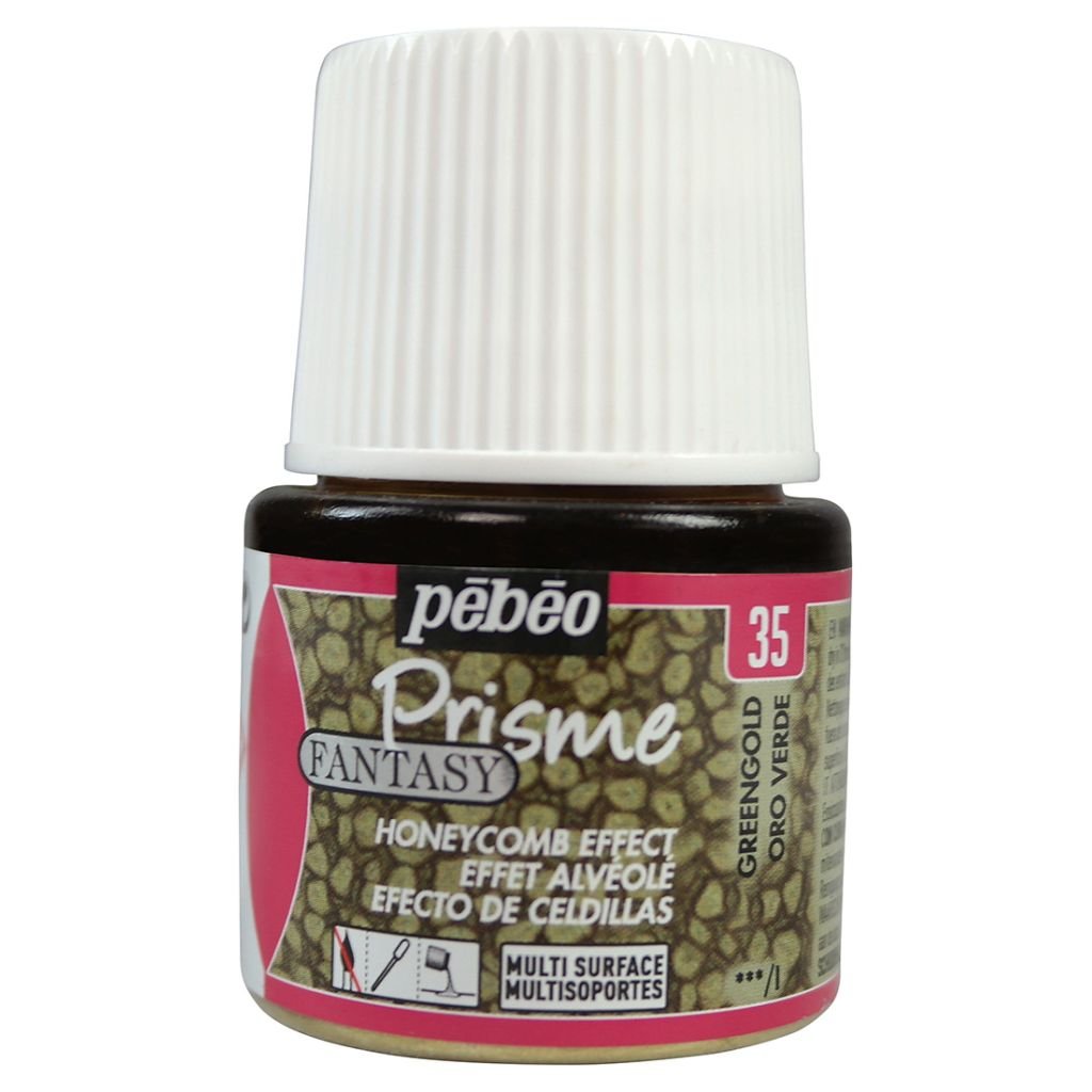 Pebeo Fantasy Prisme Paint - 45 ML Bottle - Greengold (35)