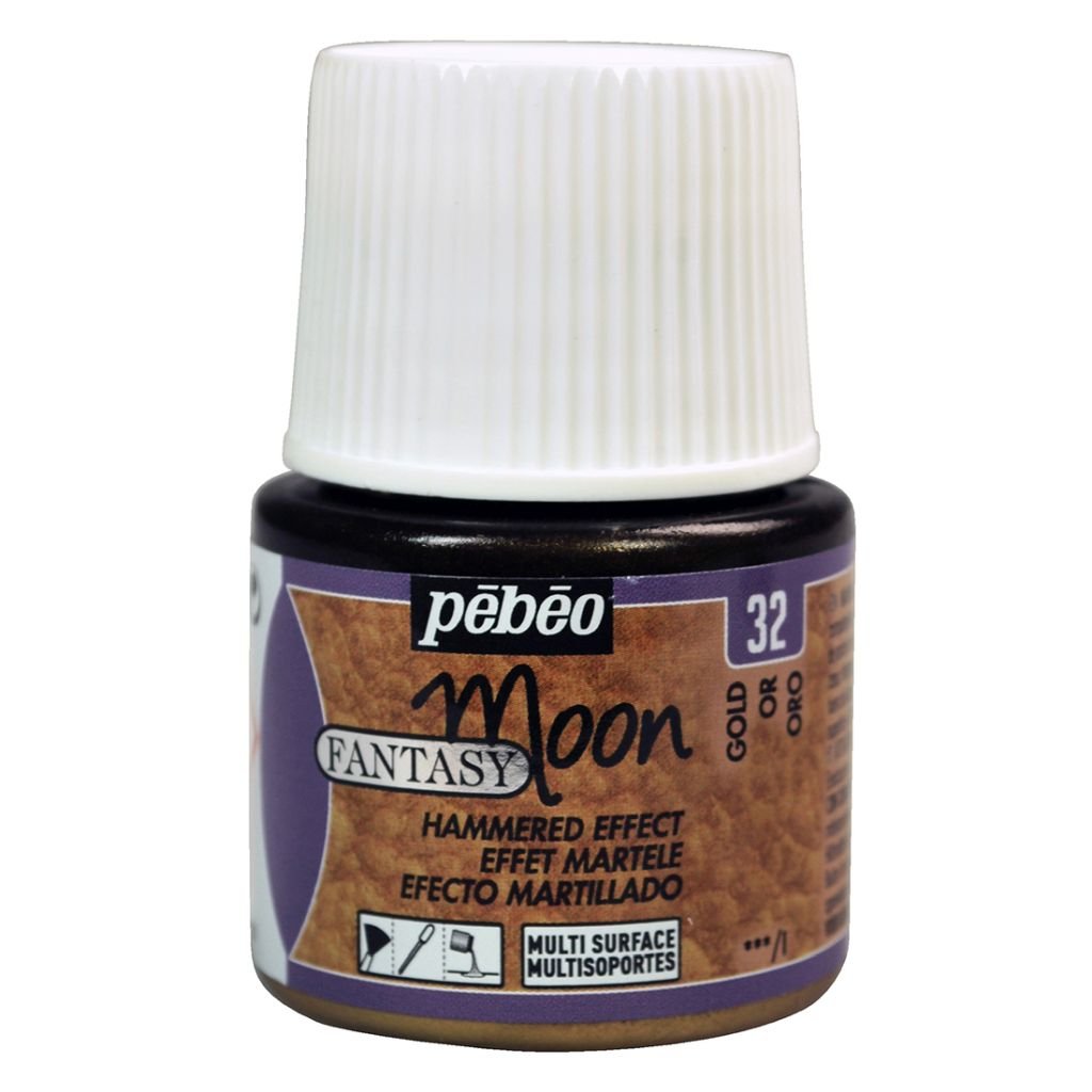 Pebeo Fantasy Moon Mixed Media Paint - 45 ml Bottle - Gold (32)