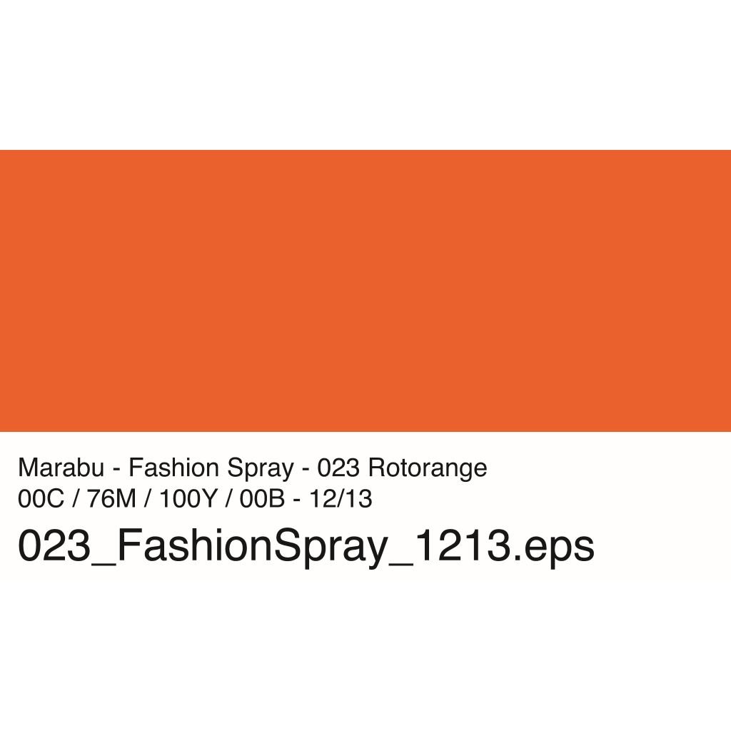 Marabu Fashion Spray - 100 ML Spray Bottle - Red Orange (023)