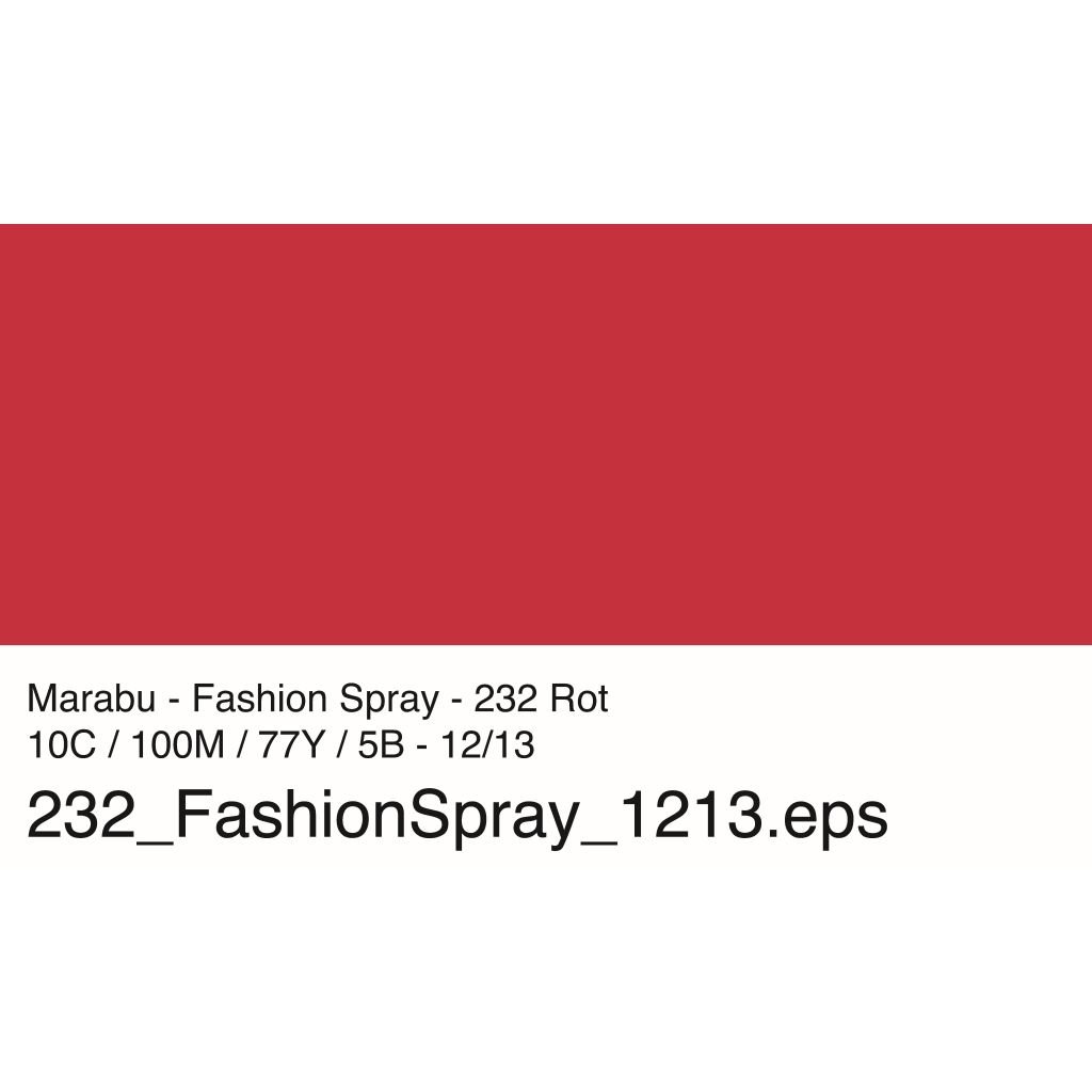 Marabu Fashion Spray - 100 ML Spray Bottle - Red (232)