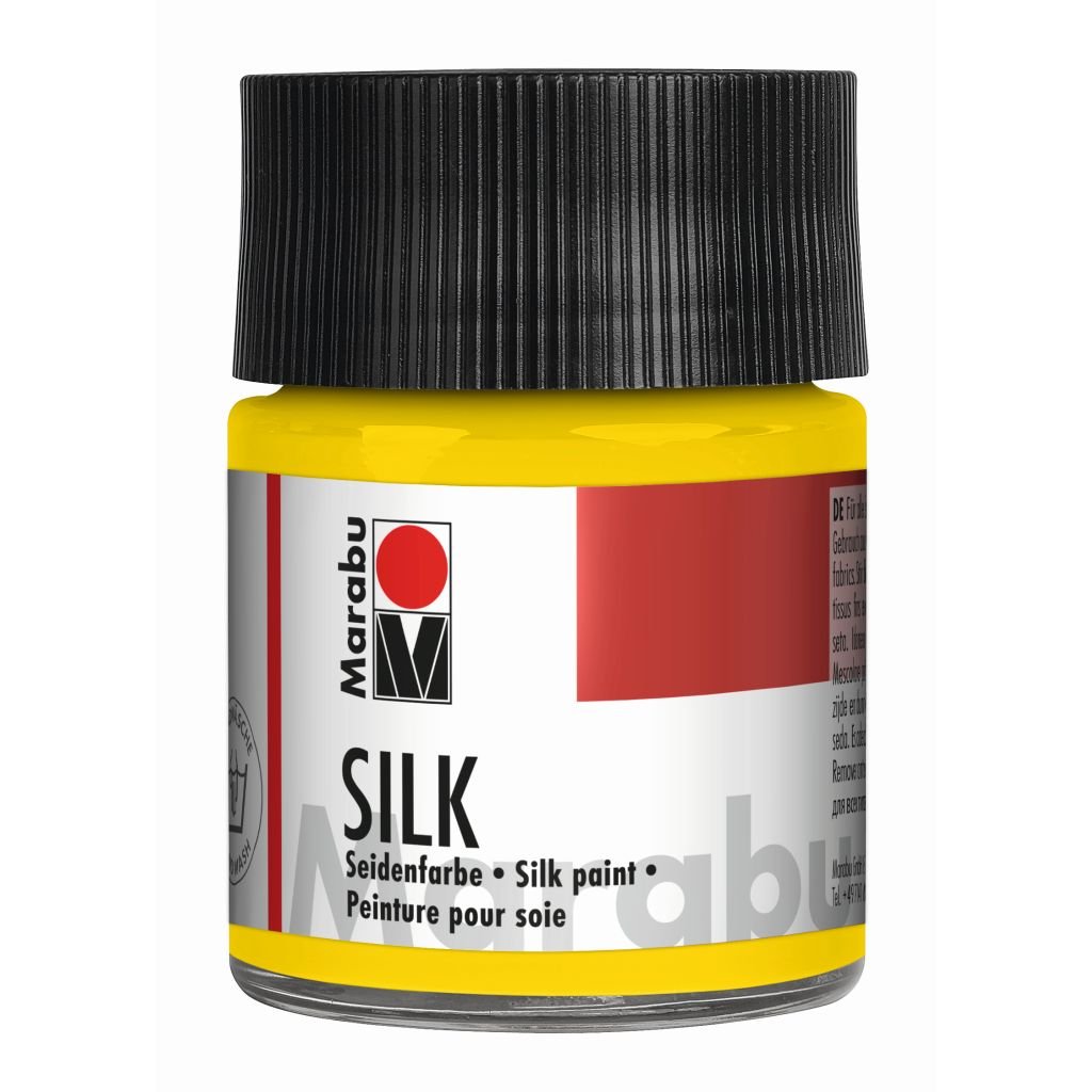 Marabu Silk Paint - Bottle of 50 ML - Medium Yellow (021)