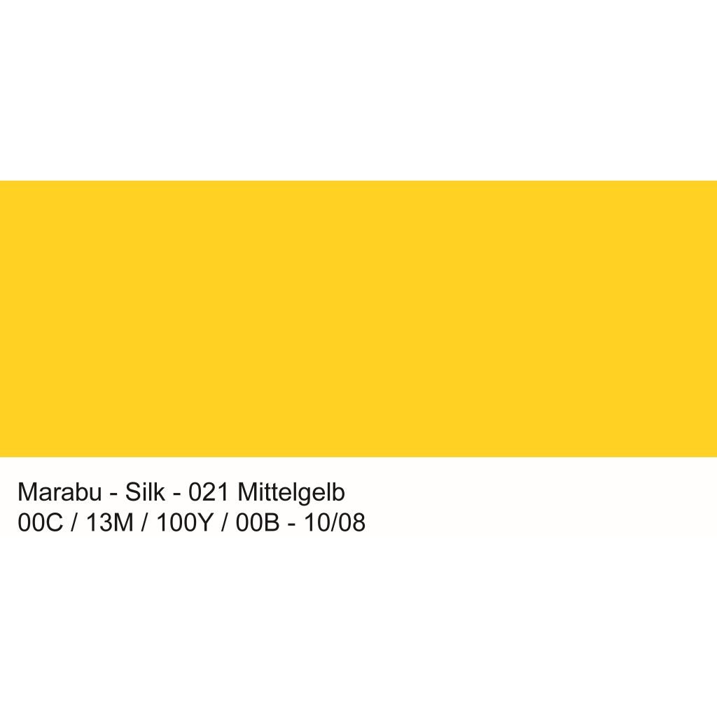 Marabu Silk Paint - Bottle of 50 ML - Medium Yellow (021)