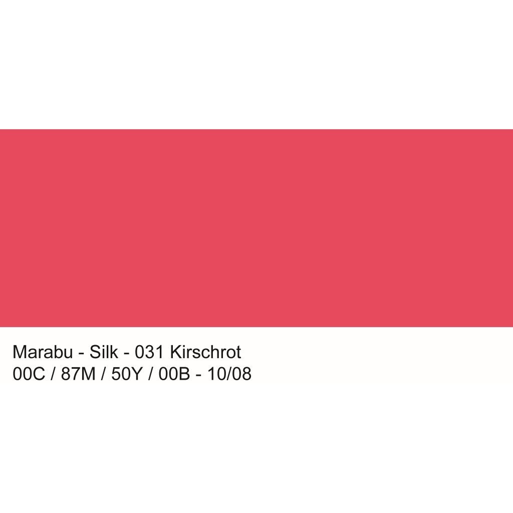 Marabu Silk Paint - Bottle of 50 ML - Cherry Red (031)