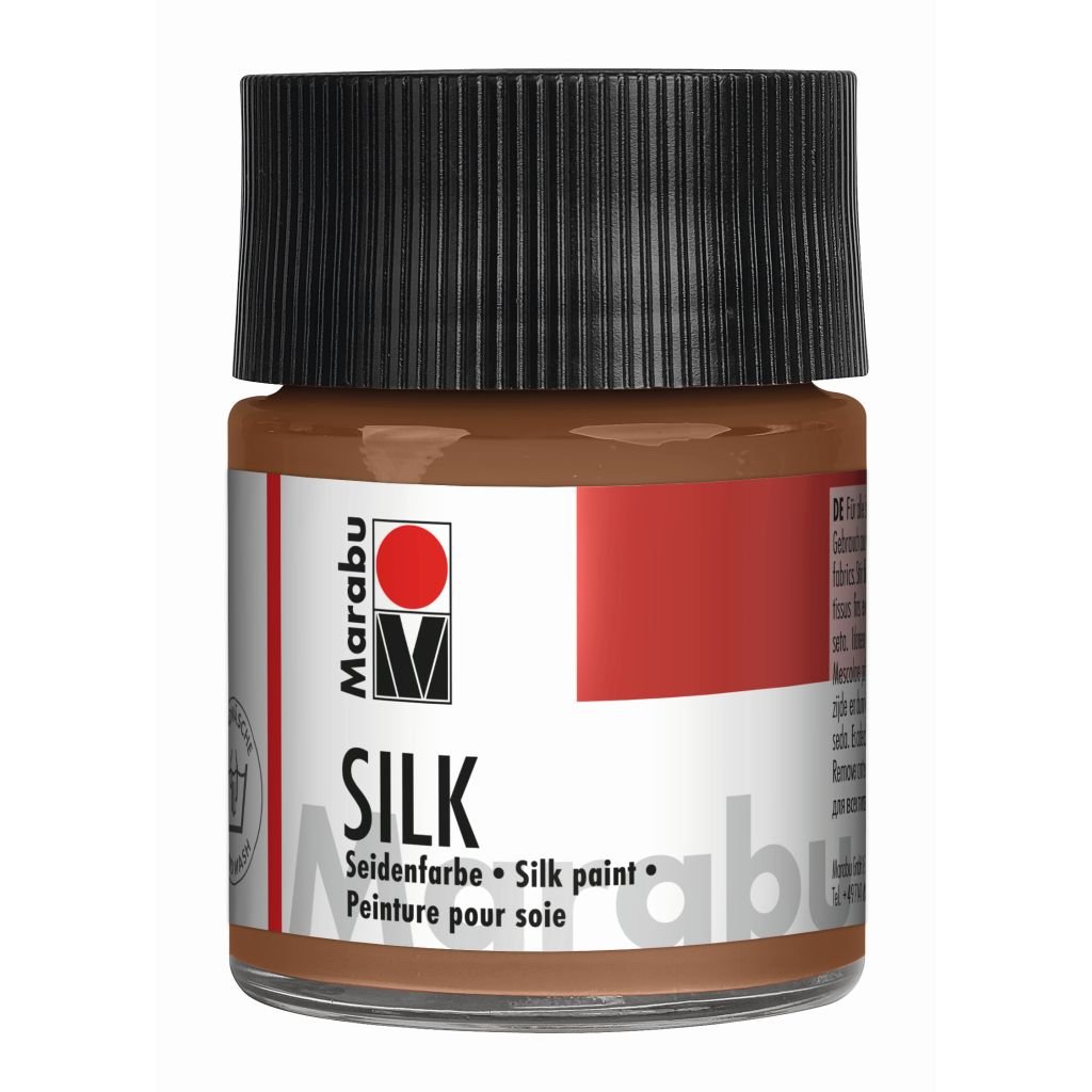 Marabu Silk Paint - Bottle of 50 ML - Medium Brown (046)