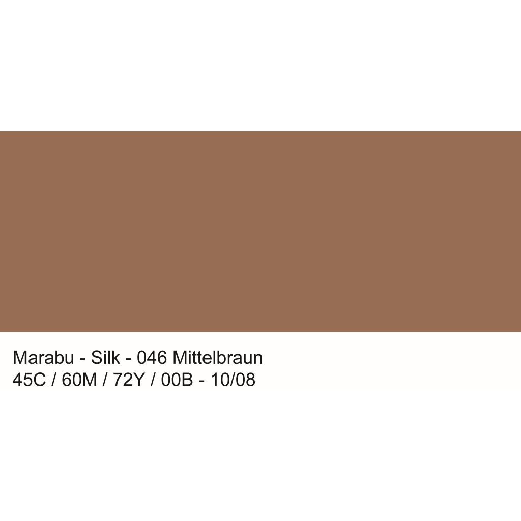 Marabu Silk Paint - Bottle of 50 ML - Medium Brown (046)