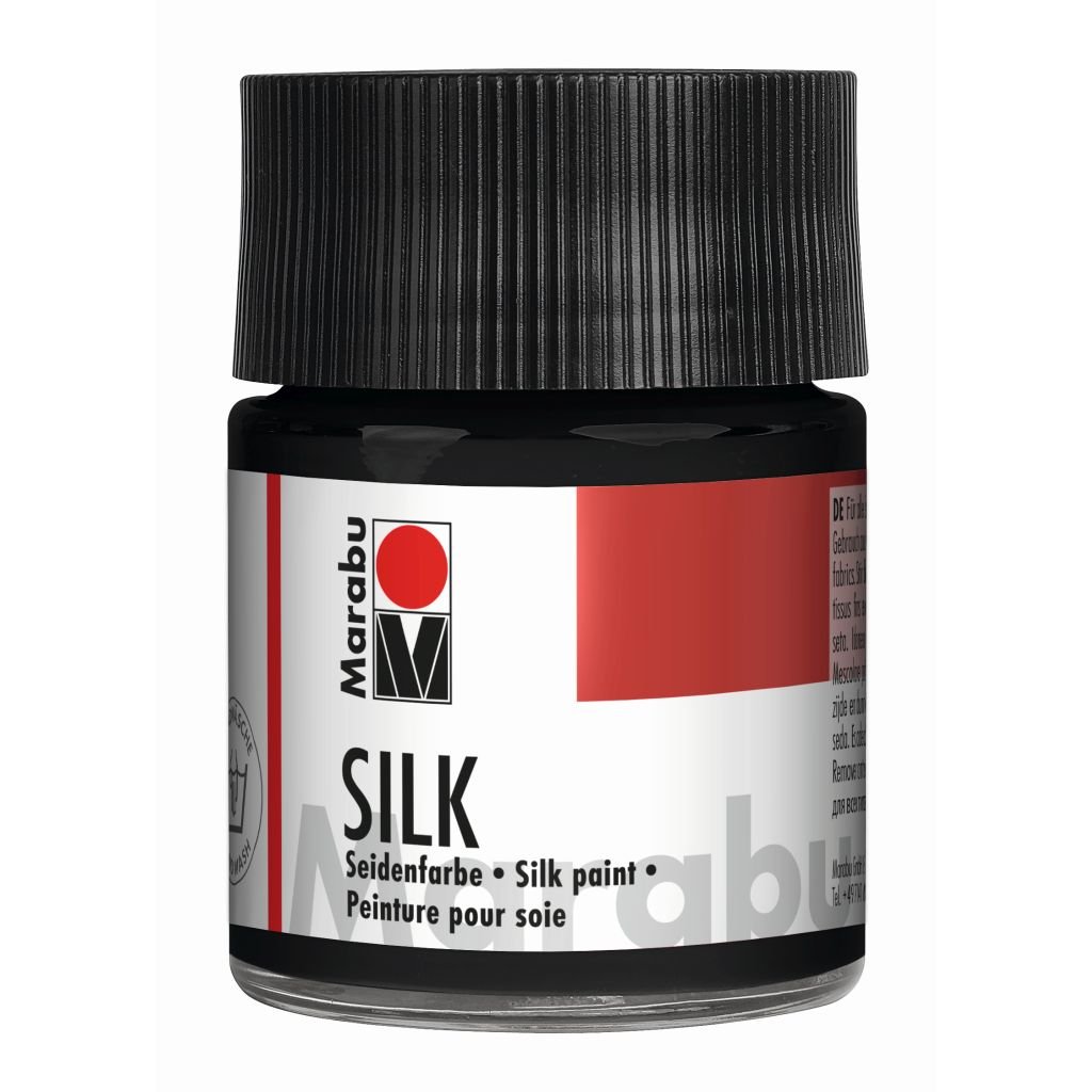 Marabu Silk Paint - Bottle of 50 ML - Black (073)