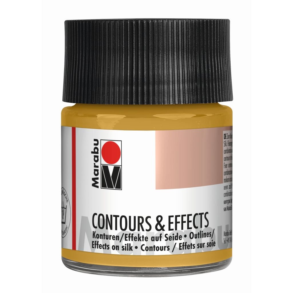 Marabu Contours & Effects - Water-Based Resist / Outliner - 50 ML Bottle - Metallic Gold (784)