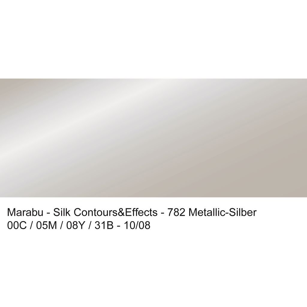 Marabu Contours & Effects - Water-Based Resist / Outliner - 25 ML Liner - Metallic Silver (782)