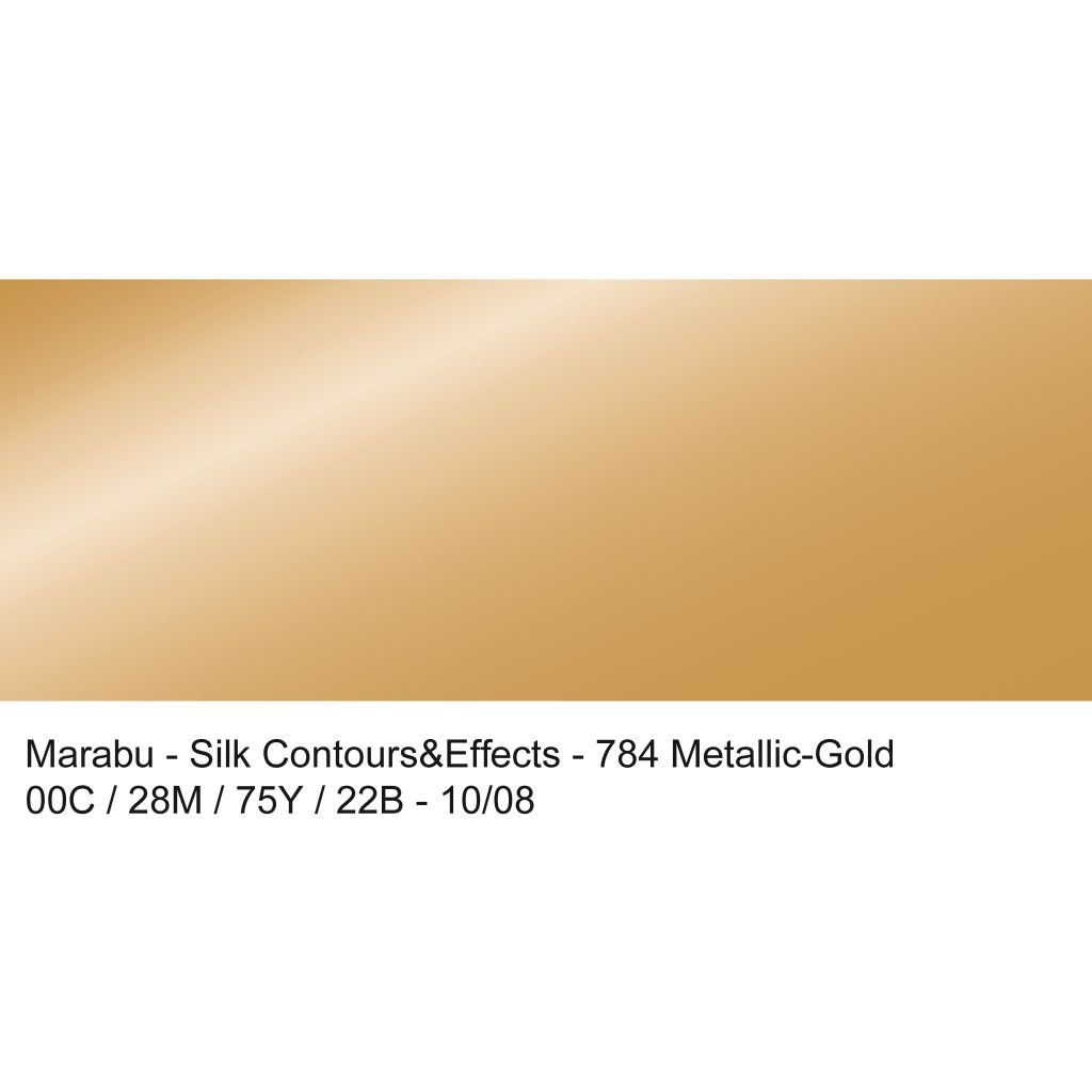 Marabu Contours & Effects - Water-Based Resist / Outliner - 25 ML Liner - Metallic Gold (784)