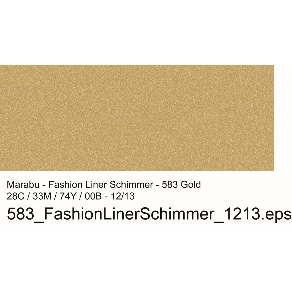 Marabu Fashion Liner - Fabric Paint - 25 ML - Shimmer Gold (583)