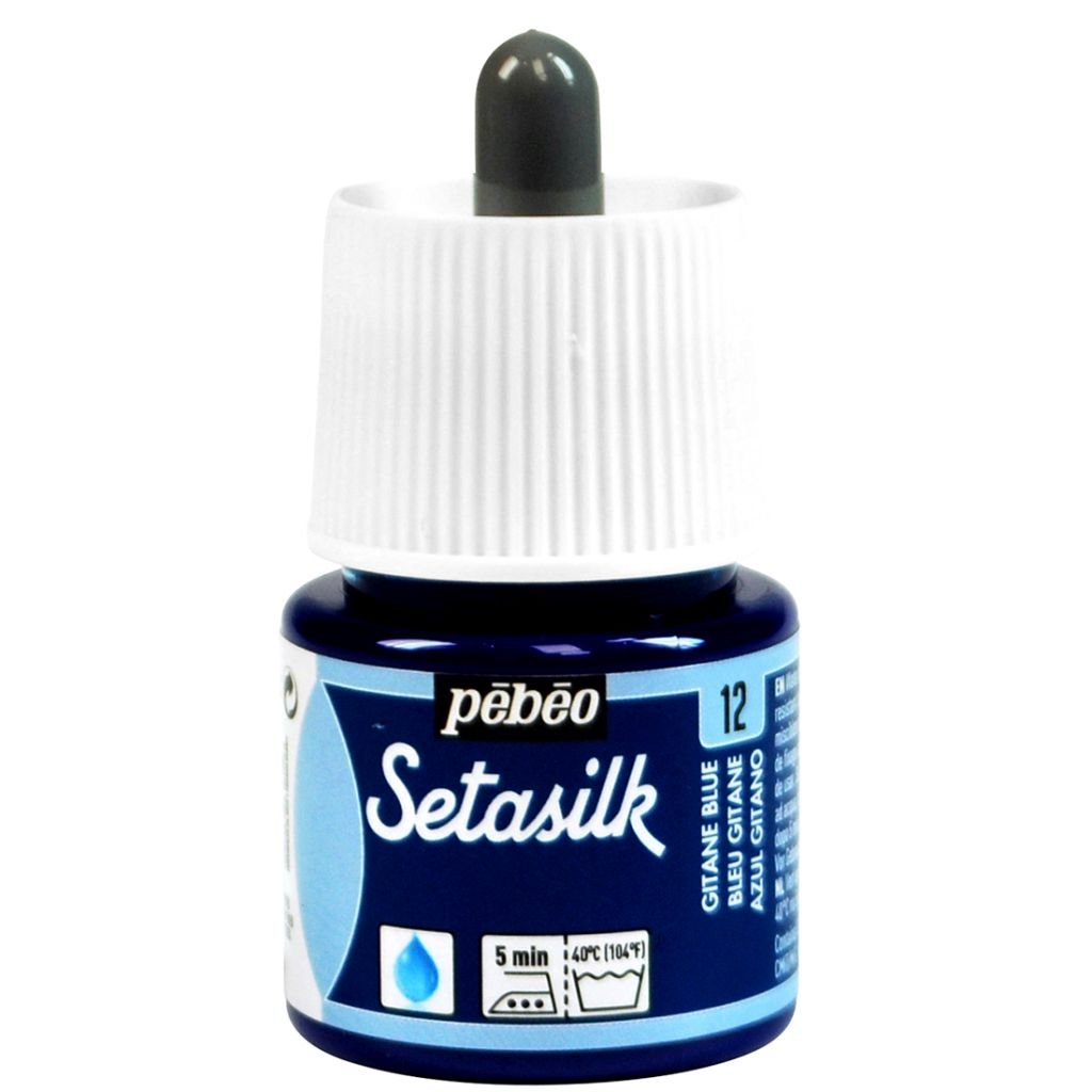 Pebeo Setasilk Paint - 45 ml Bottle - Gitane Blue (12)