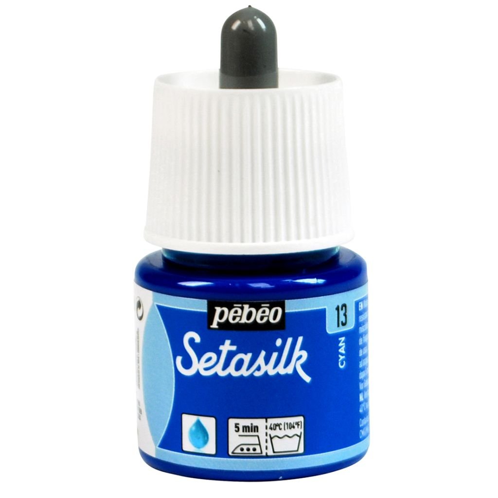 Pebeo Setasilk Paint - 45 ml Bottle - Cyan (13)