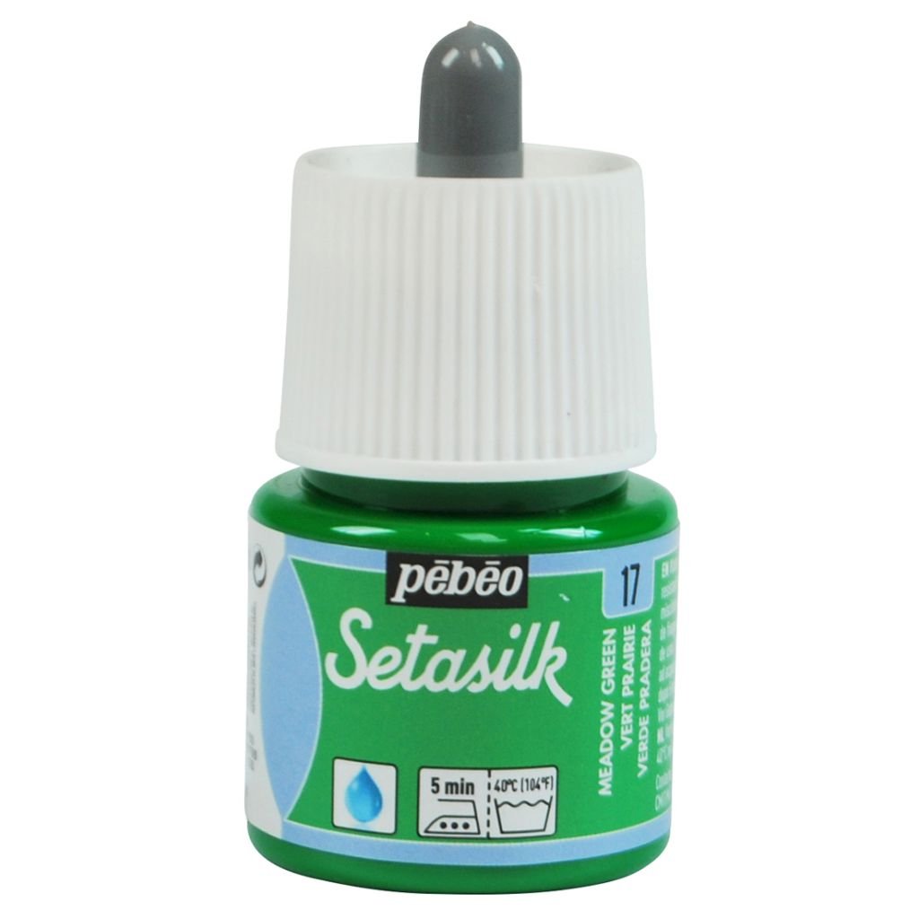 Pebeo Setasilk Paint - 45 ml Bottle - Meadow Green (17)