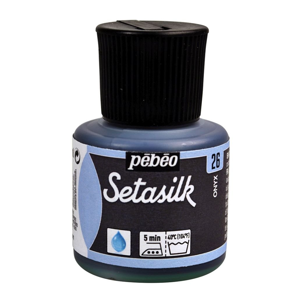 Pebeo Setasilk Paint - 45 ml Bottle - Onyx (26)