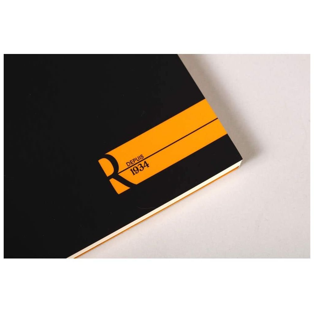 Rhodia - Black R No. 18 - Premium - Stapled - Blank Notepad - A4 (210 mm x 297 mm or 8.3