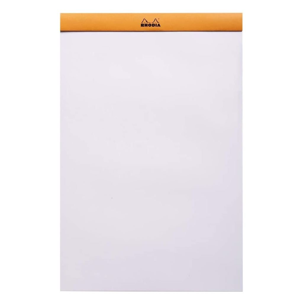 Rhodia - Basics Orange No. 19 - Stapled - Blank Notepad - A4+ (210 mm x 310 mm or 8.3