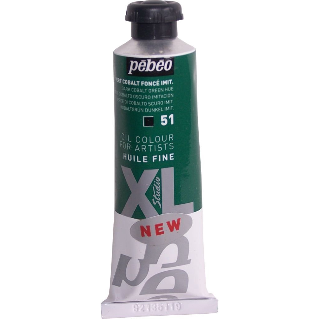 Pebeo Studio Fine XL Oil - Dark Cobalt Green Hue (51) - Tube of 200 ML