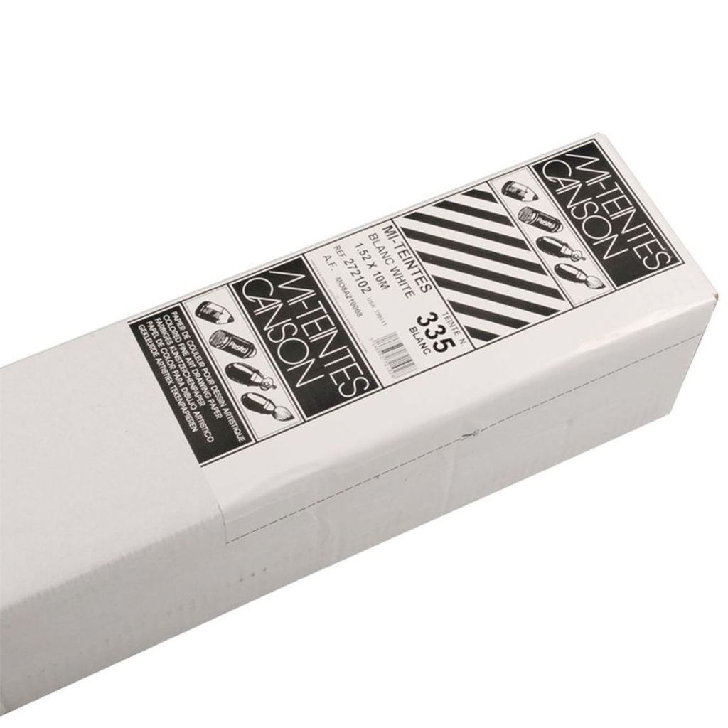 Canson Mi-Teintes Pastel Paper - Honeycomb + Fine Grain 160 GSM - White - 152 x 1000 cm or 59.84 x 10 Yds'' Roll