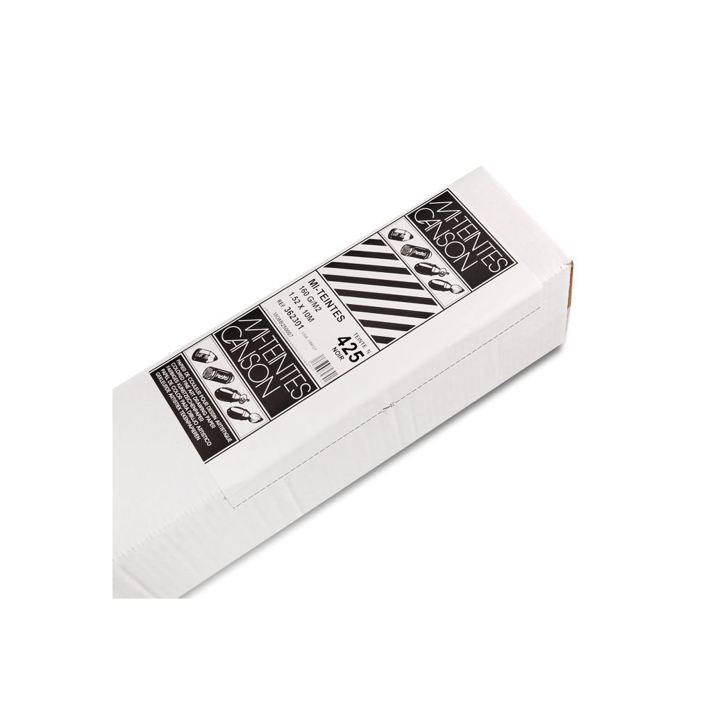 Canson Mi-Teintes Pastel Paper - Honeycomb + Fine Grain 160 GSM - Black - 152 x 1000 cm or 59.84 x 10 Yds'' Roll