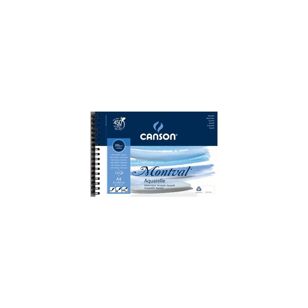 Canson Montval 300 GSM A4 Album of 12 Fine Grain Sheets