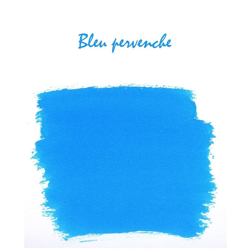 J. Herbin Fountain Pen Ink Cartridges - Bleu Pervenche (Periwinkle Blue) - Tin Box of 6