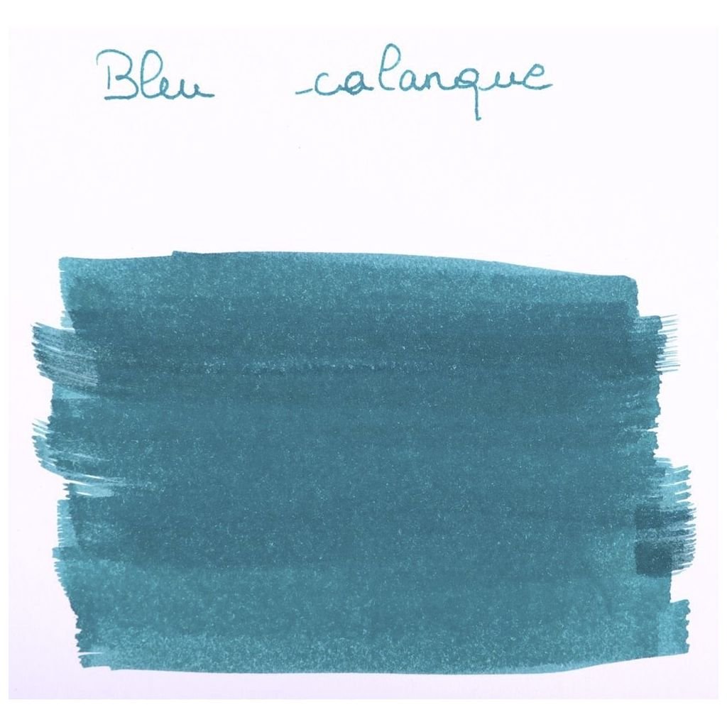 J. Herbin Fountain Pen Ink Cartridges - Bleu Calanque (Cove Blue) - Tin Box of 6
