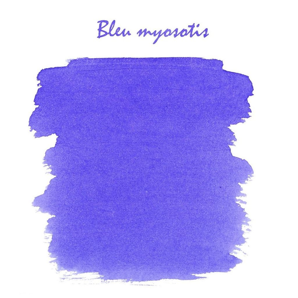 J. Herbin Fountain Pen Ink Cartridges - Bleu Myosotis (Forgot Me not Blue) - Tin Box of 6
