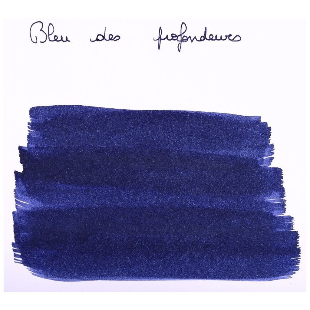 J. Herbin Fountain Pen Ink Cartridges - Bleu Des Profondeurs (Ocean Depths Blue) - Tin Box of 6
